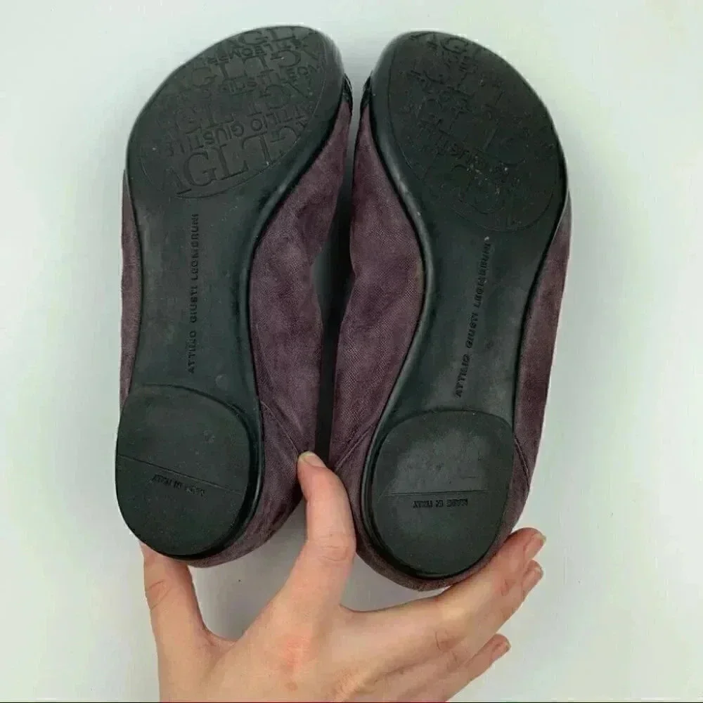 AGL Attilio Giusti Leombruni flats size 37.5 7.5
